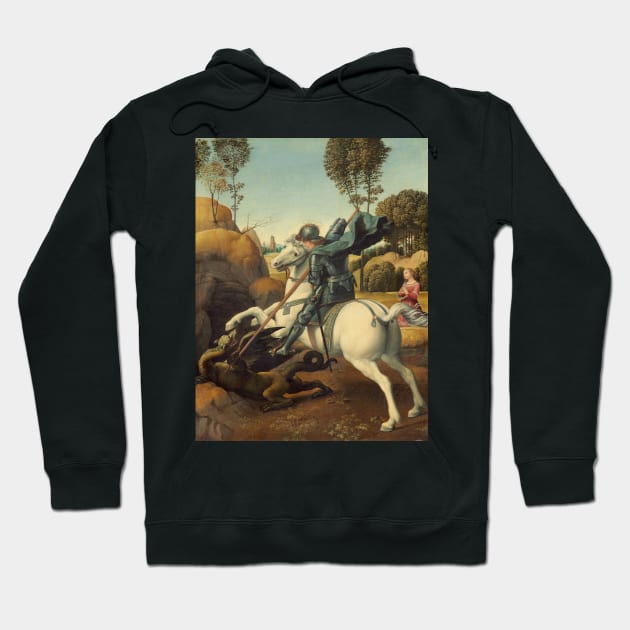 Saint George and the Dragon Oil Painting By Raphael Hoodie by podartist